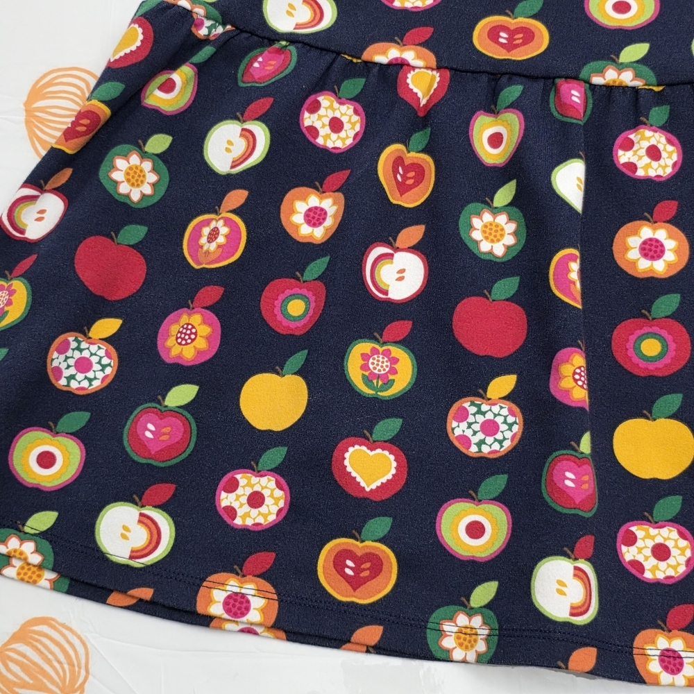 Gymboree Girls Apple Orchard & Floral Flowers Fall Autumn Peplum Dress Size 12 - Picture 2 of 6